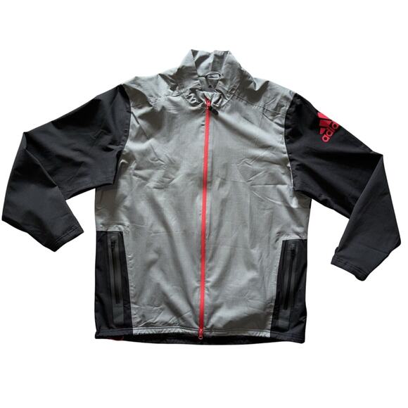 Adidas Men’s Climaproof Jacket XL Full Zip Ventilated Windbreaker Pockets Golf - Picture 1 of 11